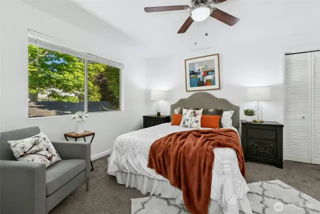 Comfortable and private primary suite with ensuite bath.