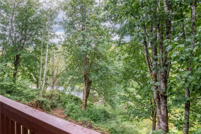 View of lake from lower deck.