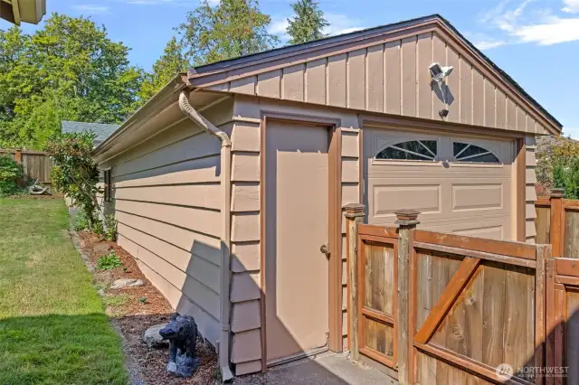 Spacious Garage.