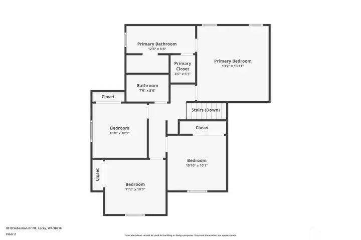 Second floor floorplan layout