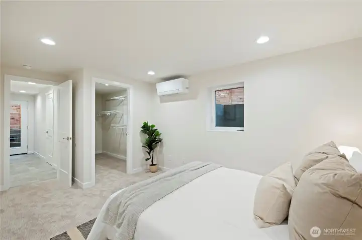 Heated tile outside the bedroom.