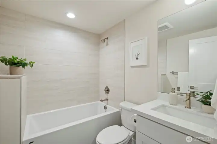 Full bath on the lower level.