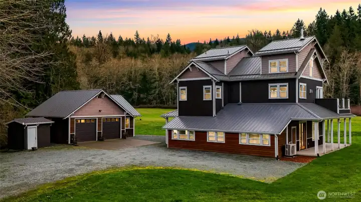 Private compound property with multiple buildings
