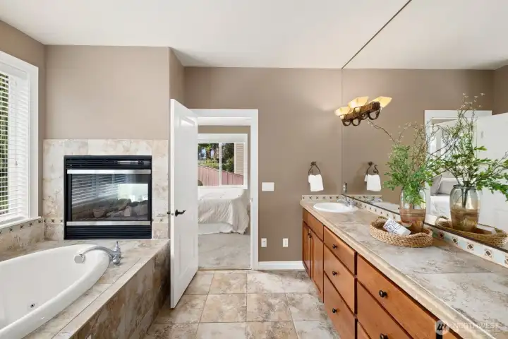 Gorgeous primary bathroom.