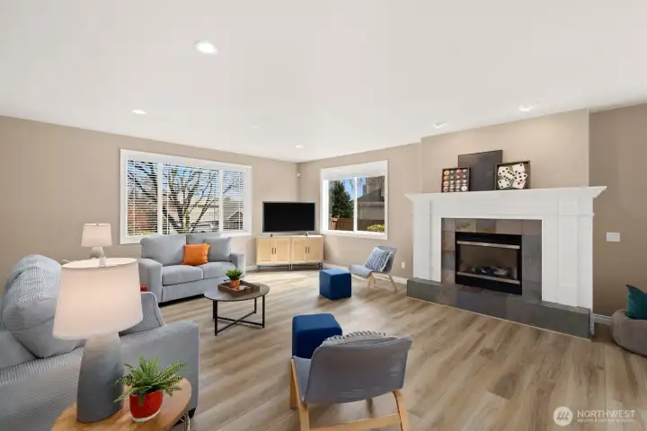 Second living space downstairs with separate entrance!  Perfect for multigenerational living, teen hangout space or perhaps even rental!