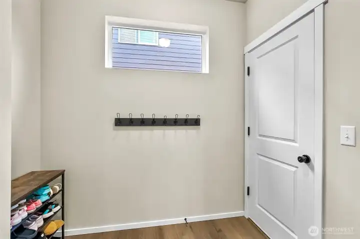 Utility space off kitchen - just inside from garage access door