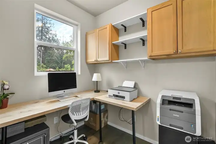 Office off of dining room