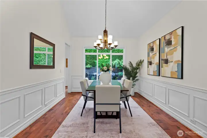 Defined spaces with an open circular floor plan
