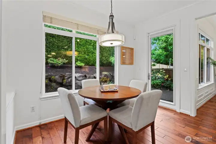 Plenty of room for a kitchen eating space next to the dining room