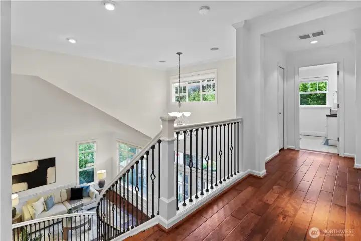 A grand view from the top of the stairs