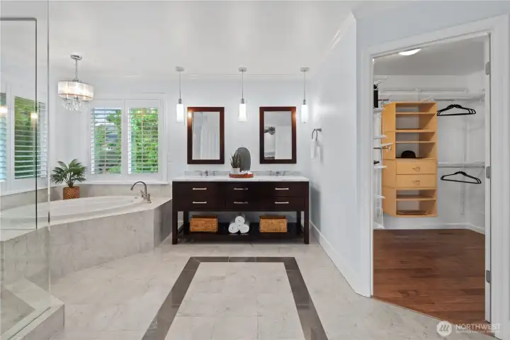 A beautiful restful spa-like primary bath