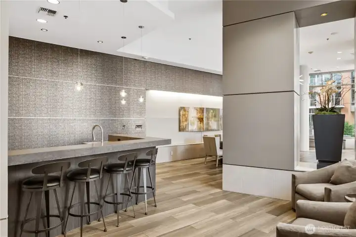 Owner Amenities located in Tower One on Floor 3. Party Room, Spa, and Sauna.
