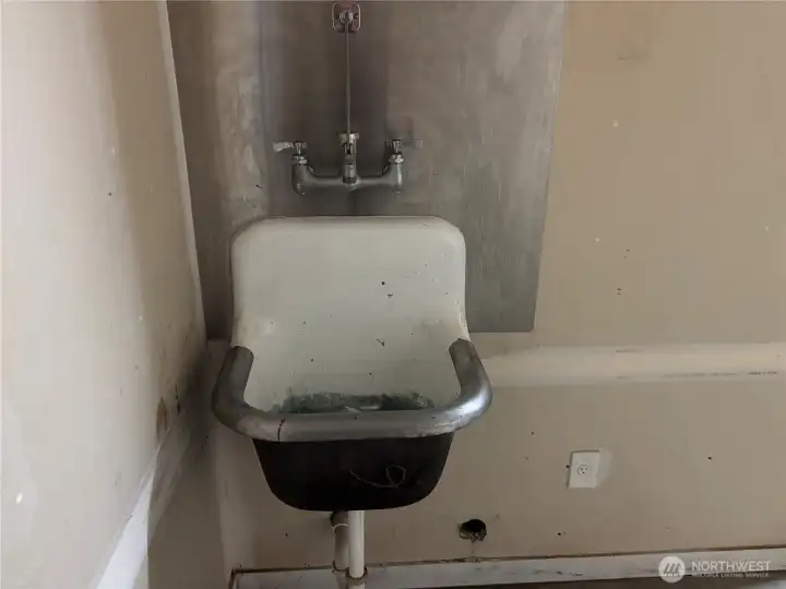 Shop sink.