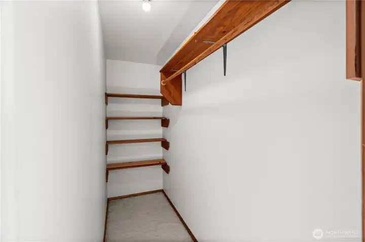 Primary bedroom closet Primary bedroom closet