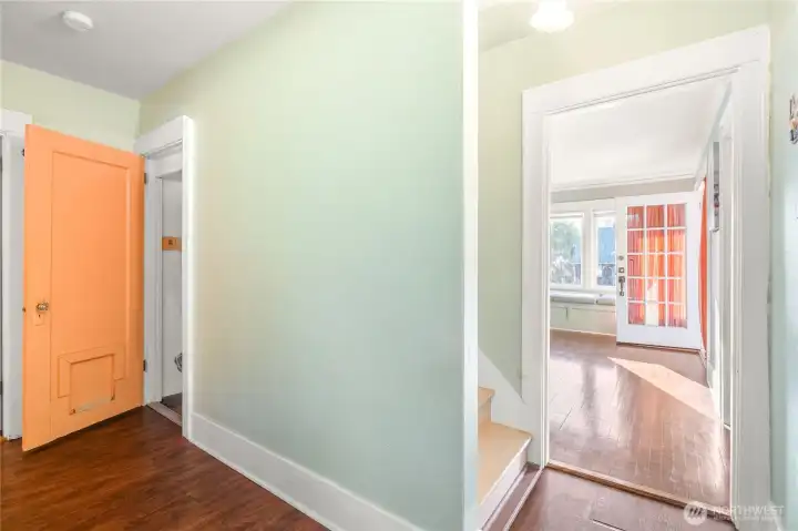 Hallway and stairs to upper floor