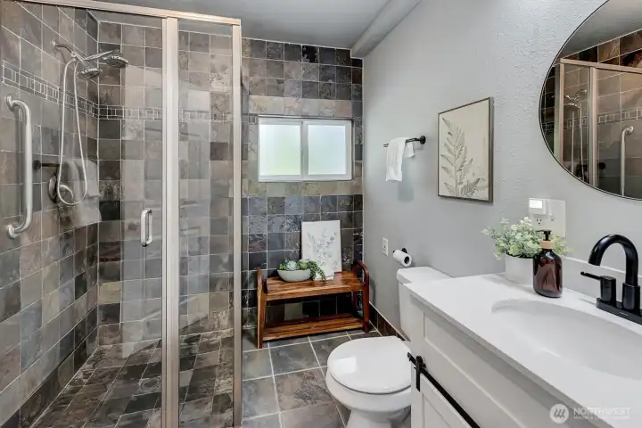 3/4 bath on the lower level
