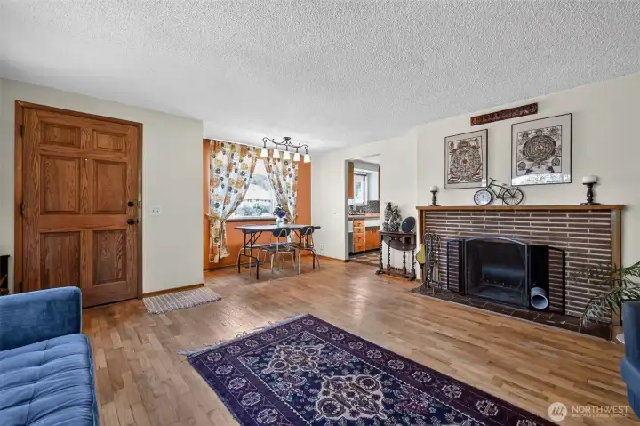 Hardwood floors on the main level