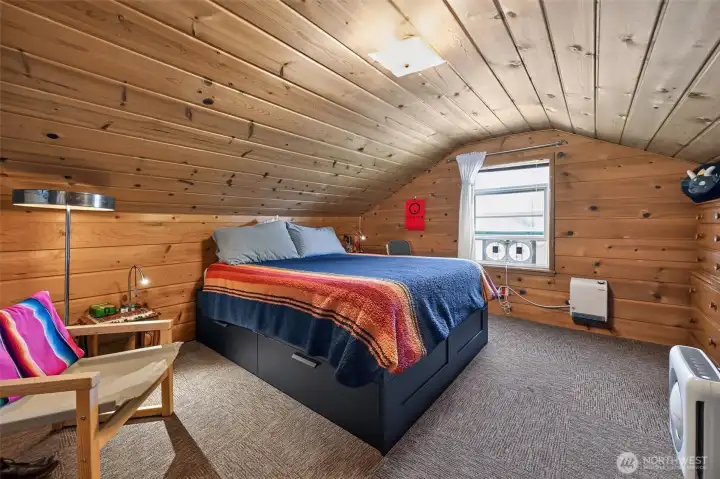 Upstairs there are two bedrooms, this being the larger