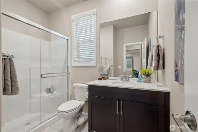 Main floor bathroom with shower!