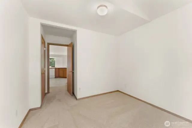 bedroom with large closet