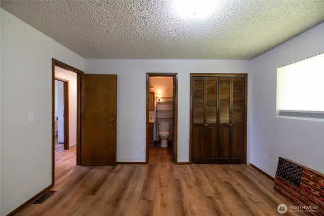 Primary bedroom with bathroom/shower