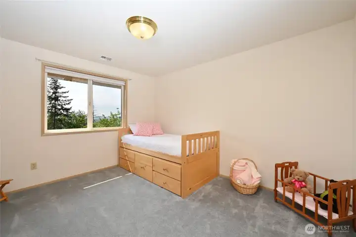 2nd bedroom looks out to the backyard territorial view