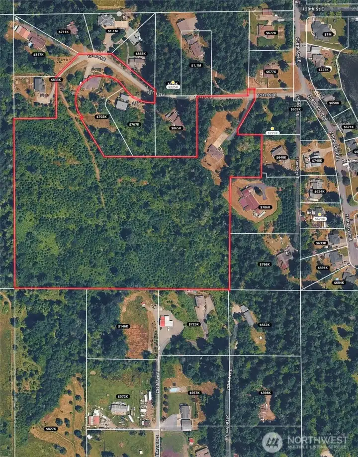 Old perspective of the proerty.  The front lot along the driveway has been shortplatted and not part of this listing.
