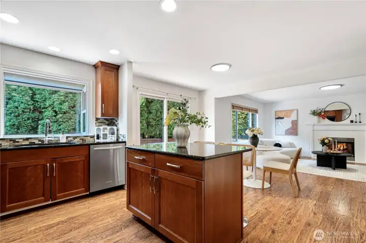 Chef's kitchen with island