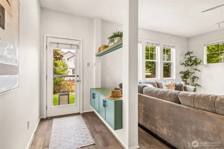 Seamless flow from the living room to the backyard for effortless indoor-outdoor living.