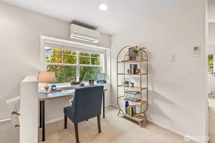 The upper landing is quite spacious and flexible in its use!