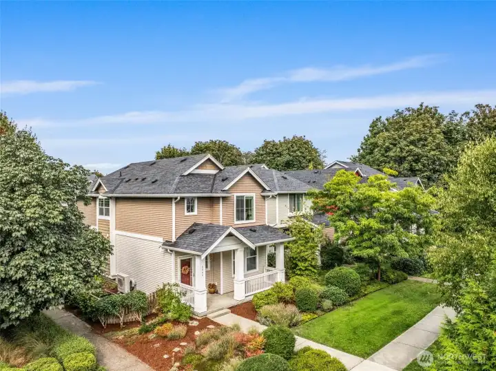This residence is perched on a desirable corner lot, a true rarity for the development