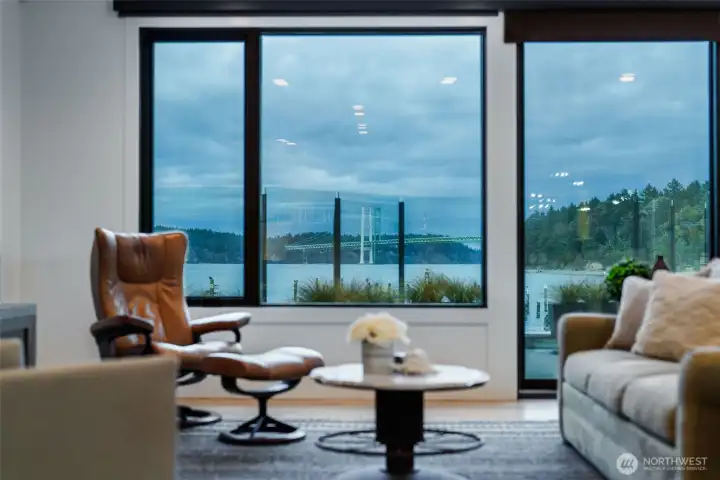 Look at that view! Narrows Bridge and Olympic Mountains can be seen on a clear PNW day.