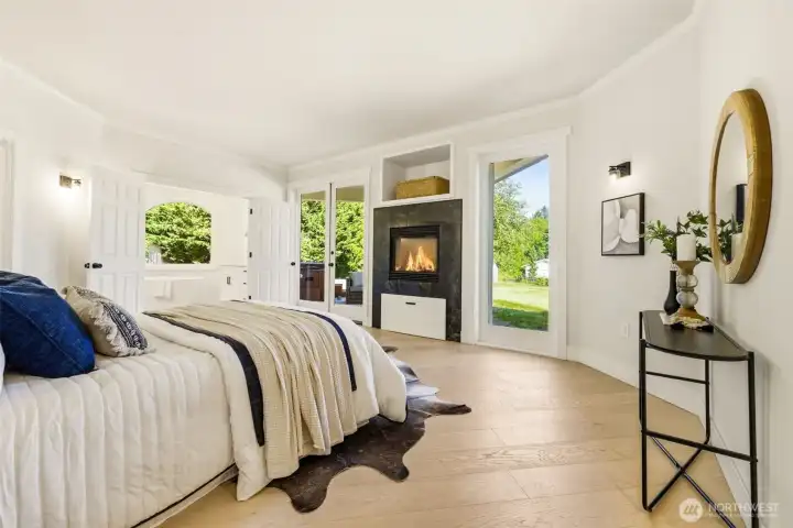 Complete with gas fireplace.
