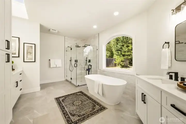 Primary bathroom is your own private spa.