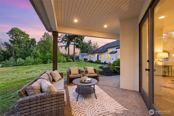 Enjoy evenings on the patio, or unwind in the hot tub.