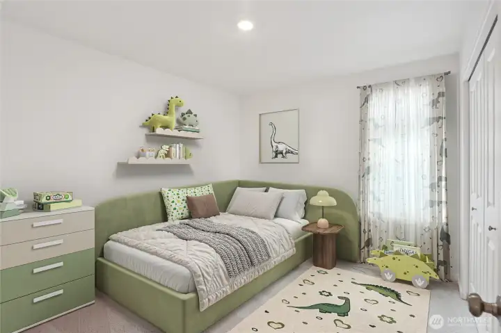 Additional bedroom upstairs.   Pictures are for representational purposes only, colors and features may vary.