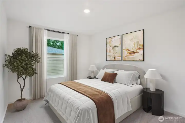 Additional bedroom upstairs   Pictures are for representational purposes only, colors and features may vary.