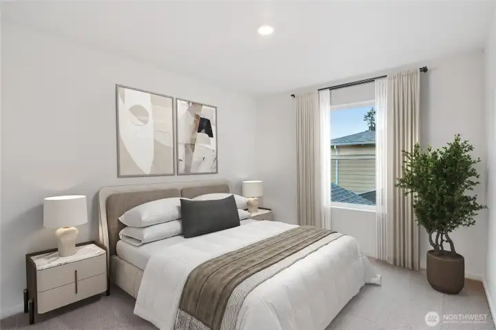 Additional bedroom upstairs.   Pictures are for representational purposes only, colors and features may vary.