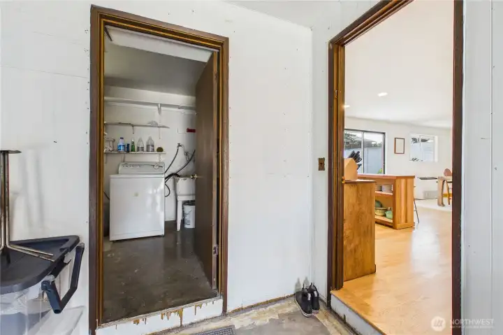 Door to the laundry area
