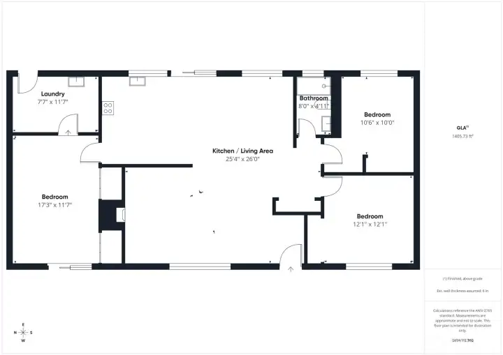 The bedroom on the left is a flex space that is currently a workshop