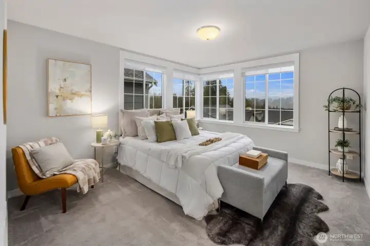 Primary Bedroom w/ Mountain and Valley Views