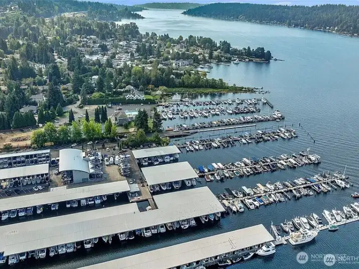 A covered 38 foot boat slip at the nearby Newport Yacht Basin Marina on Lake Washington is available for separate acquisition.
