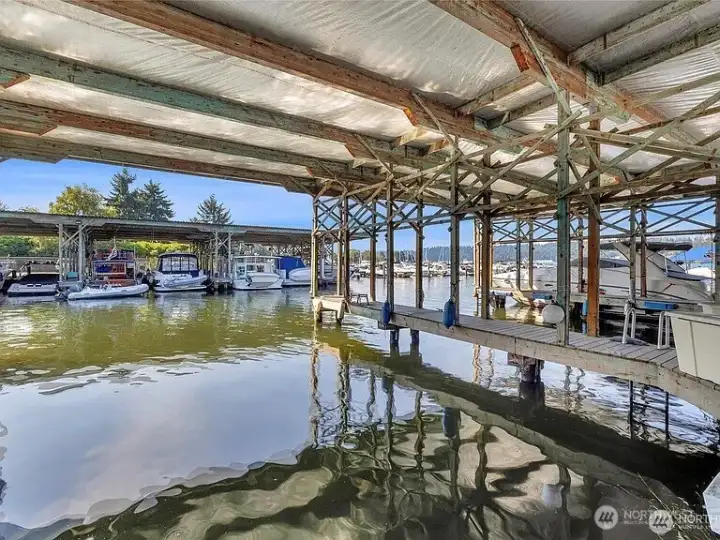 A covered 38 foot boat slip at the nearby Newport Yacht Basin Marina on Lake Washington is available for separate acquisition.
