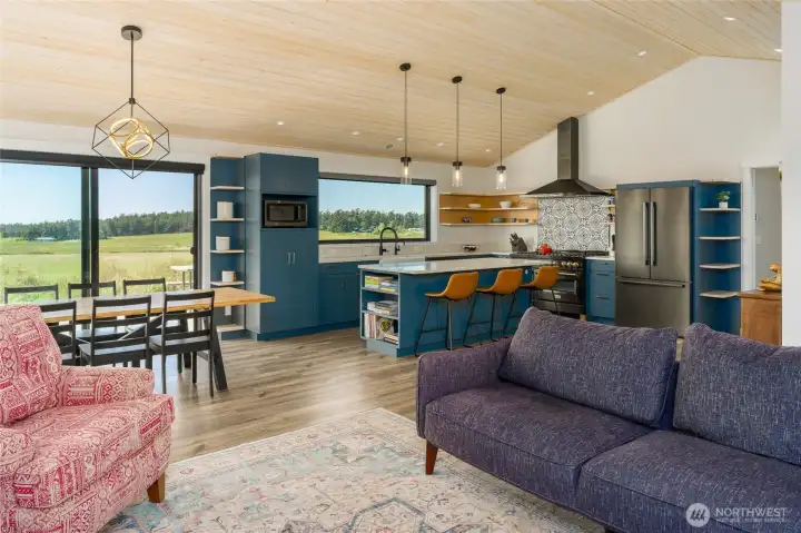 Looking toward the chef's kitchen.