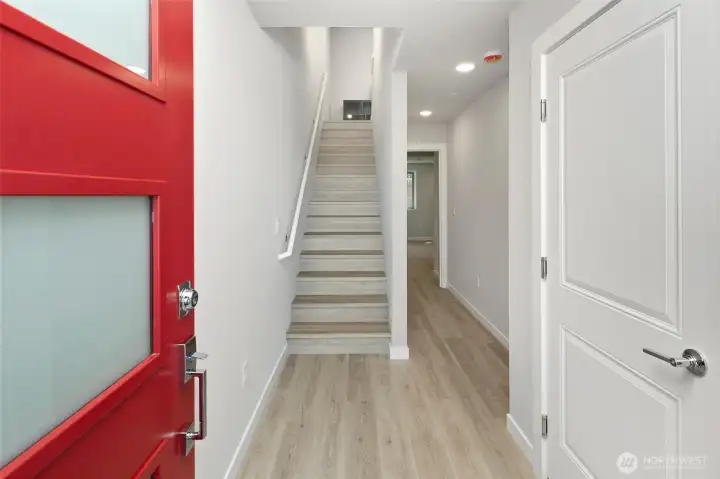 Bright, inviting entry