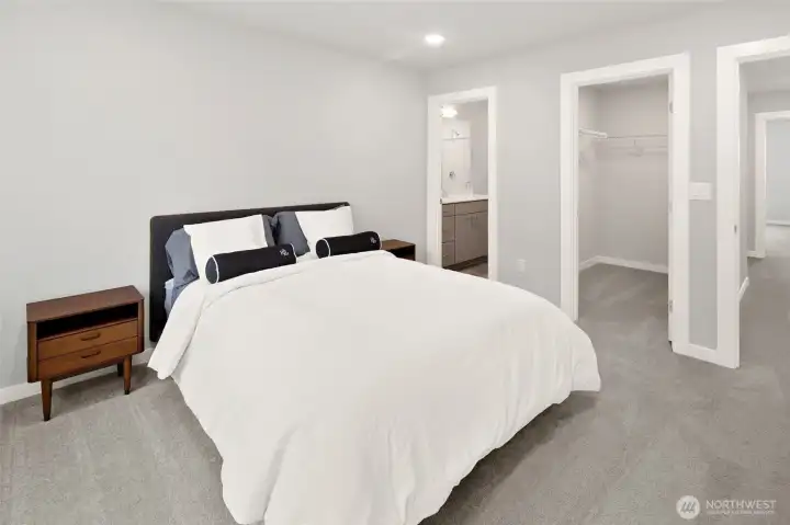 Spacious primary bedroom