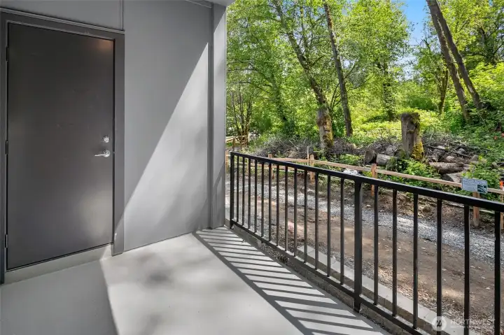 Private Covered Outdoor Living, with additional storage