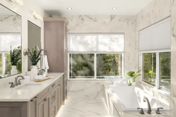 Spa-like primary bathroom Spa-like primary bathroom