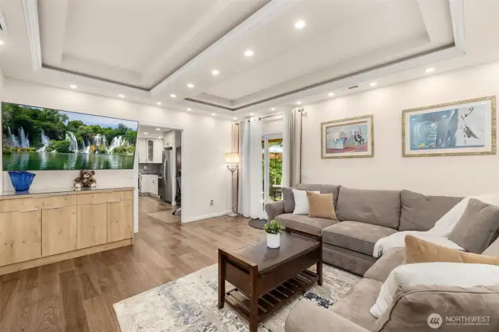 ADU living room with laundry and extra stroage ADU living room with laundry and extra stroage