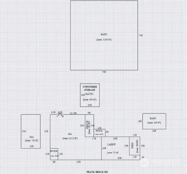 Floor plan of main house